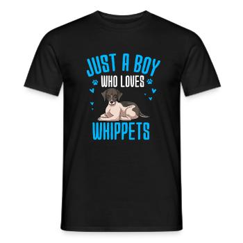 Whippet - Men's T-Shirt - black - Front - AI Model Male 178 light (178cm)
