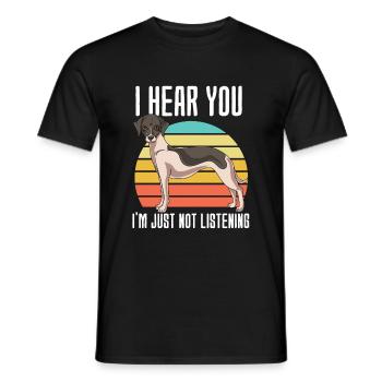 Whippet - Männer T-Shirt - Schwarz - Vorne - AI Model Male 178 light (178cm)