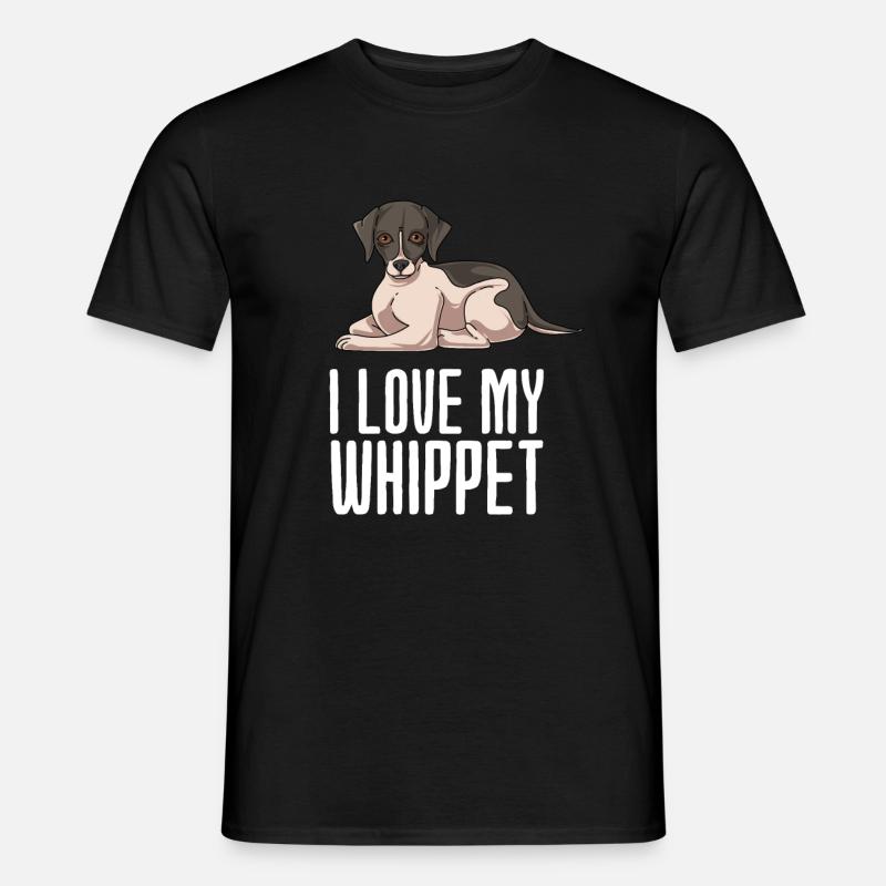 Whippet - Männer T-Shirt - Schwarz