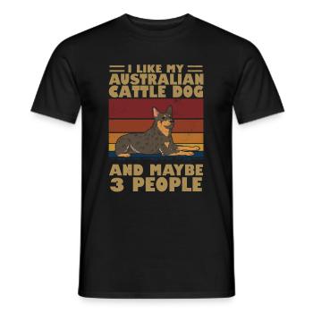 Bouvier australien - T-shirt homme - noir - Devant - AI Model Male 178 light (178cm)