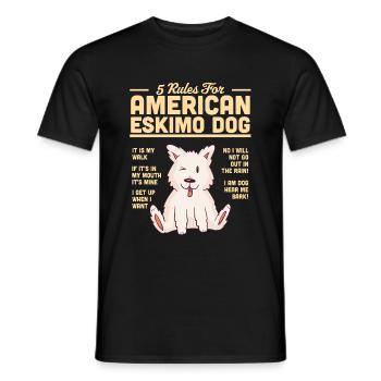 Chien esquimau américain - T-shirt homme - noir - Devant - AI Model Male 178 light (178cm)