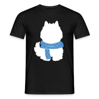Chien esquimau américain - T-shirt homme - noir - Devant - AI Model Male 178 light (178cm)