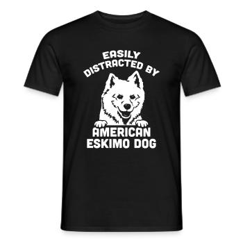 Chien esquimau américain - T-shirt homme - noir - Devant - AI Model Male 178 light (178cm)