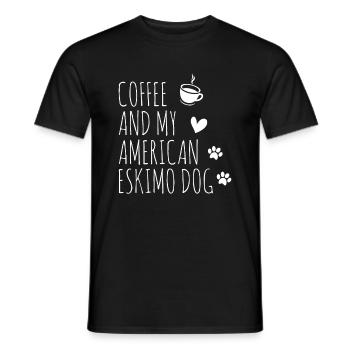 Chien esquimau américain - T-shirt homme - noir - Devant - AI Model Male 178 light (178cm)