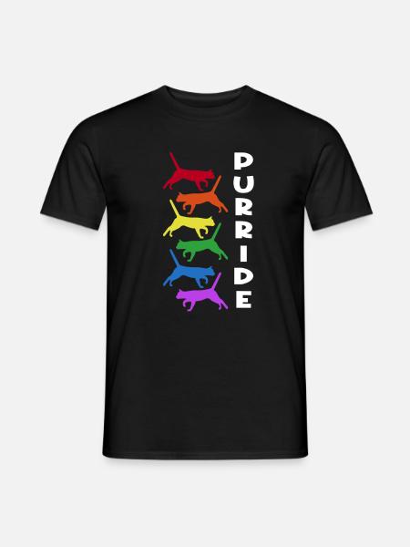 Chat LGBT - T-shirt homme - noir