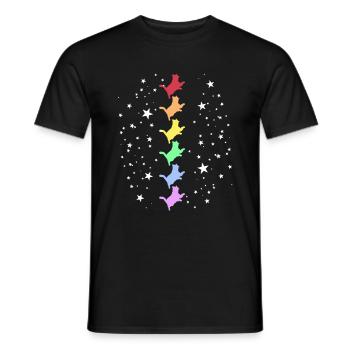 Chat LGBT - T-shirt homme - noir - Devant - AI Model Male 178 light (178cm)