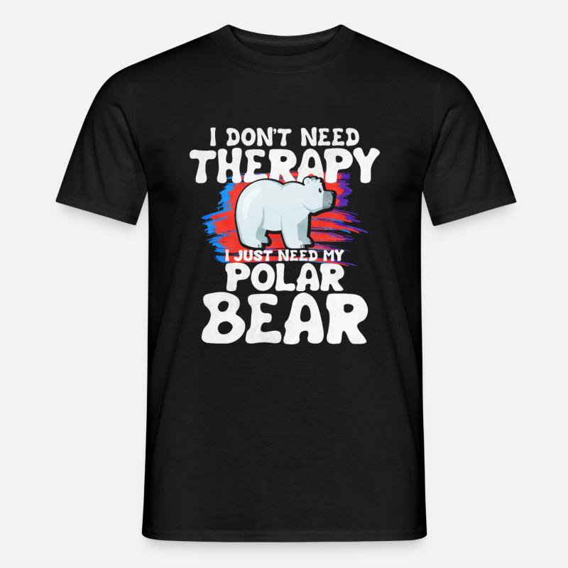 Eisbär - Männer T-Shirt - Schwarz