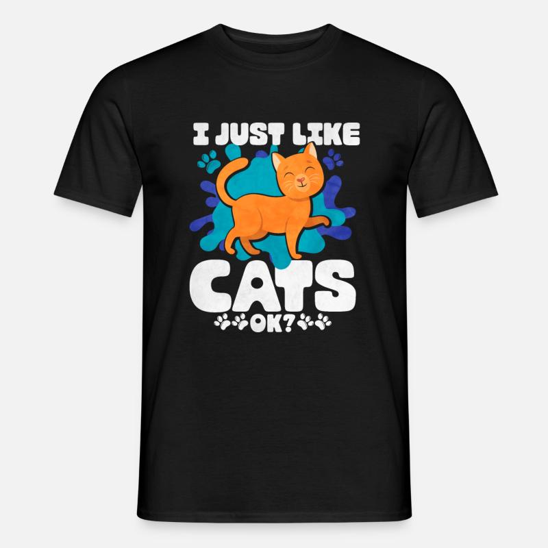 Katze - Männer T-Shirt - Schwarz