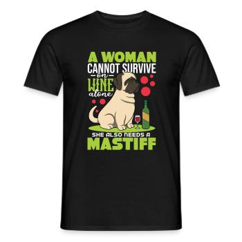 Mastiff - Männer T-Shirt - Schwarz - Vorne - AI Model Male 178 light (178cm)