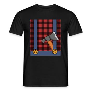 Holzfäller Kostüm - Männer T-Shirt - Schwarz - Vorne - AI Model Male 178 light (178cm)