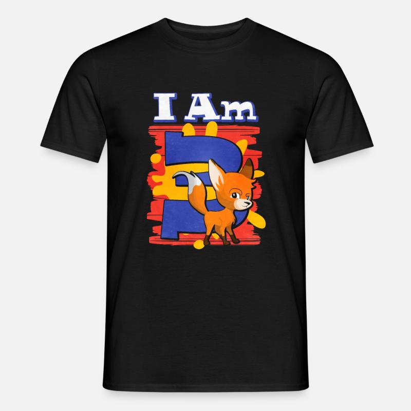 I am 3 fox - Men's T-Shirt - black