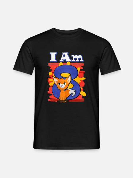 I'm 8 fox - Men's T-Shirt - black