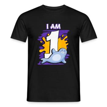 Ich Bin 1 Robbe - Männer T-Shirt - Schwarz - Vorne - AI Model Male 178 light (178cm)