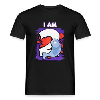 Ich Bin 2 Robbe - Männer T-Shirt - Schwarz - Vorne - AI Model Male 178 light (178cm)