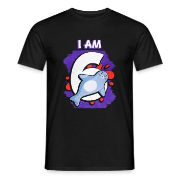 Ich Bin 6 Robbe - Männer T-Shirt - Schwarz - Vorne - AI Model Male 178 light (178cm)