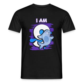 Ich Bin 9 Robbe - Männer T-Shirt - Schwarz - Vorne - AI Model Male 178 light (178cm)