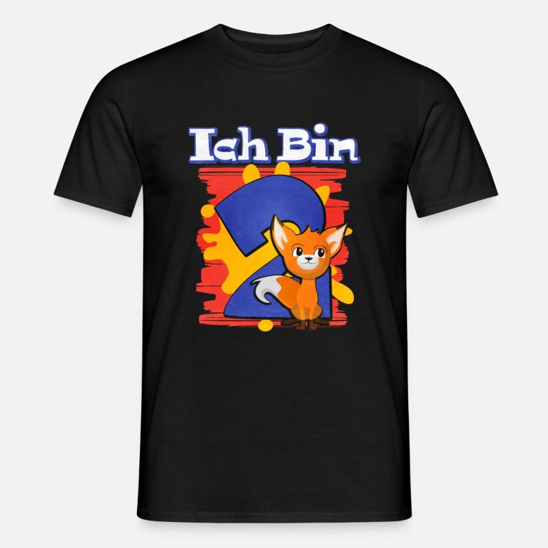 Ich Bin 2 Fuchs - Männer T-Shirt - Schwarz