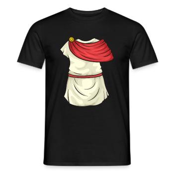 Costume d’histoire de la Rome romaine antique - T-shirt homme - noir - Devant - AI Model Male 178 light (178cm)
