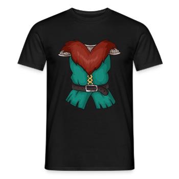 Viking costume - Men's T-Shirt - black - Front - AI Model Male 178 light (178cm)