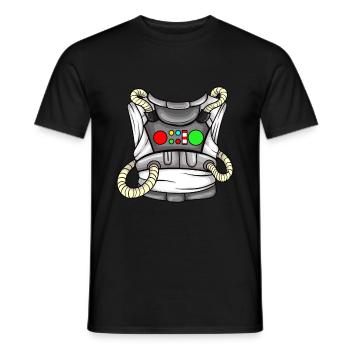 Astronaut Costume - Men's T-Shirt - black - Front - AI Model Male 178 light (178cm)
