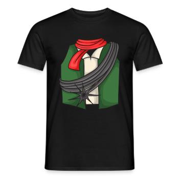 Costume de ramoneur - T-shirt homme - noir - Devant - AI Model Male 178 light (178cm)