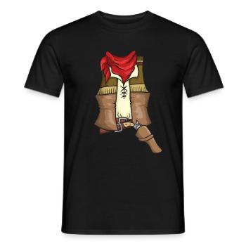 Cowboy Costume - Men's T-Shirt - black - Front - AI Model Male 178 light (178cm)