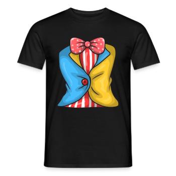 Clown Costume - Men's T-Shirt - black - Front - AI Model Male 178 light (178cm)