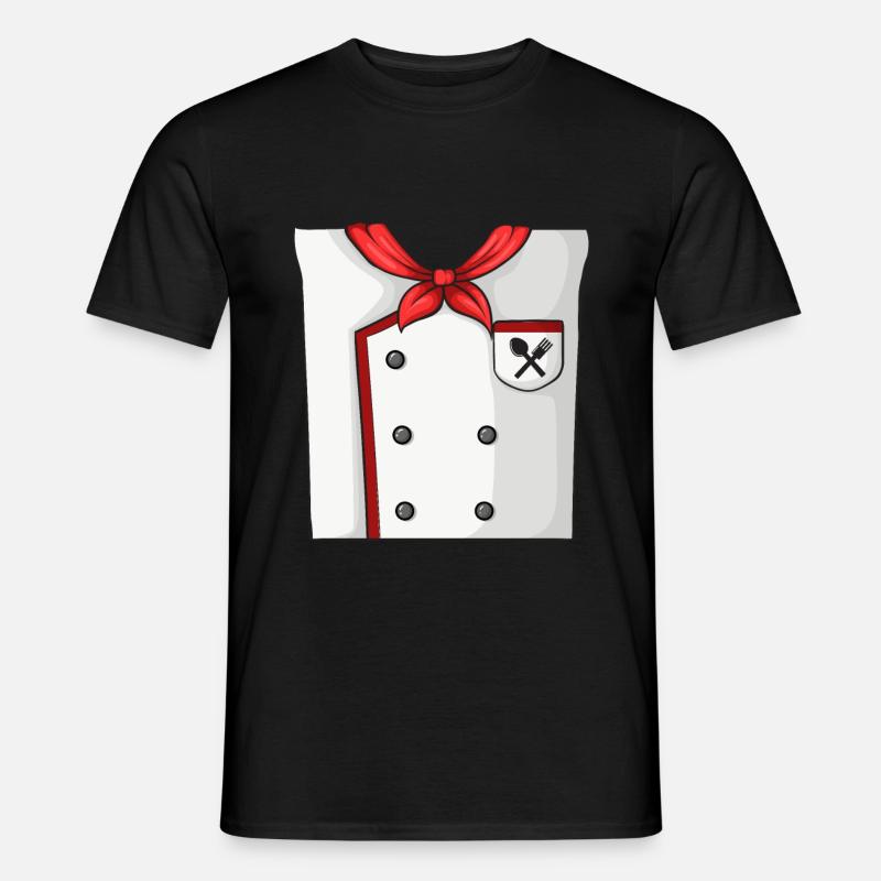 Koch-Kostüm - Männer T-Shirt - Schwarz