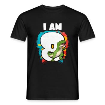 8th birthday - Men's T-Shirt - black - Front - AI Model Male 178 light (178cm)