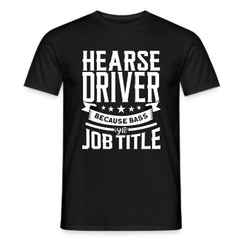 Drôle de chauffeur de corbillard disant cadeau - T-shirt homme - noir - Devant - AI Model Male 178 light (178cm)
