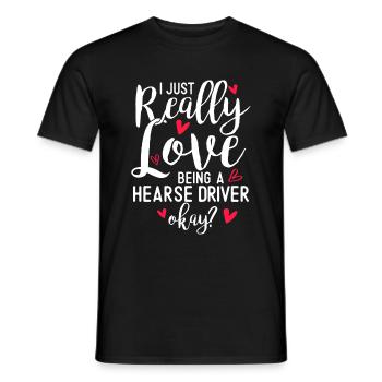 J’adore avoir un chauffeur de corbillard. - T-shirt homme - noir - Devant - AI Model Male 178 light (178cm)