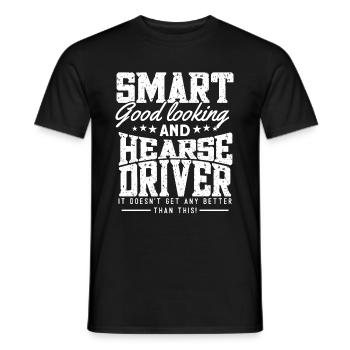 Intelligent handsome and hearse driver - Men's T-Shirt - black - Front - AI Model Male 178 light (178cm)