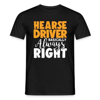 Les conducteurs de corbillard ont fondamentalement toujours raison - T-shirt homme - noir - Devant - AI Model Male 178 light (178cm)