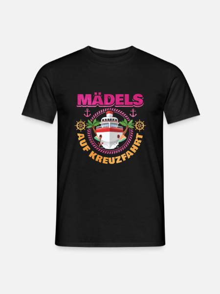Mädels Auf Kreuzfahrt - Männer T-Shirt - Schwarz