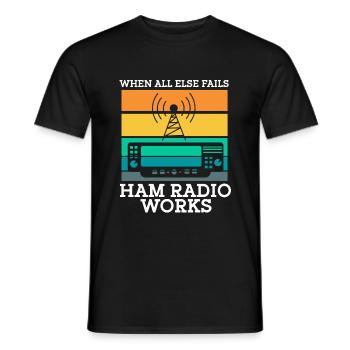 Amateur Radio Radio Funkter Cadeau - T-shirt homme - noir - Devant - AI Model Male 178 light (178cm)