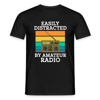 Amateur Radio Radio Funkter Cadeau - T-shirt homme - noir - Devant - AI Model Male 178 light (178cm)