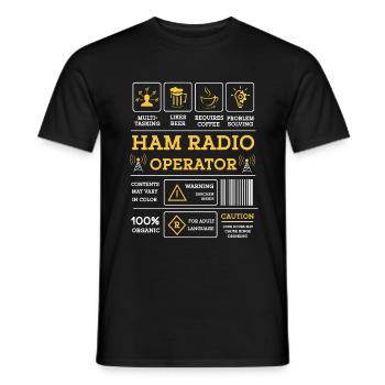 Amateur Radio Radio Funkter Cadeau - T-shirt homme - noir - Devant - AI Model Male 178 light (178cm)