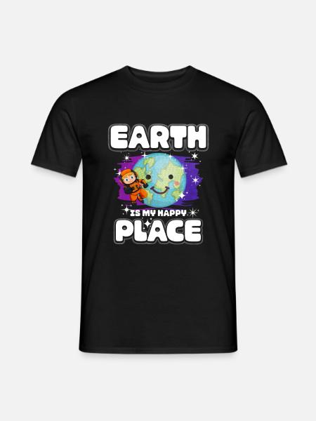 Erde Planet Geschenk - Männer T-Shirt - Schwarz
