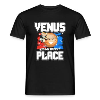 Venus Planet Geschenk - Männer T-Shirt - Schwarz - Vorne - AI Model Male 178 light (178cm)