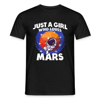 Girl Mars Gift - Men's T-Shirt - black - Front - AI Model Male 178 light (178cm)