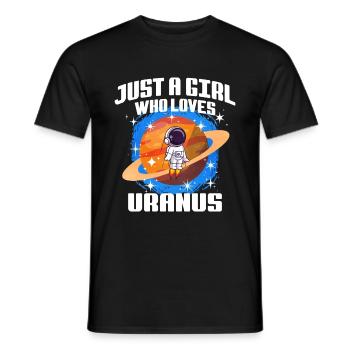 Girl Uranus Gift - Men's T-Shirt - black - Front - AI Model Male 178 light (178cm)