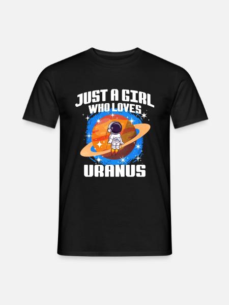 Girl Uranus Gift - Men's T-Shirt - black