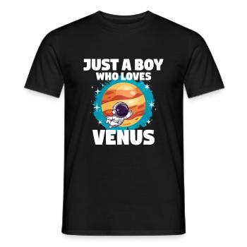 Venus Planet Geschenk - Männer T-Shirt - Schwarz - Vorne - AI Model Male 178 light (178cm)