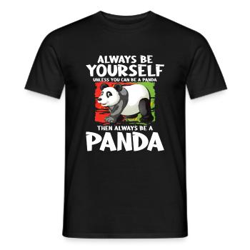 Panda - Men's T-Shirt - black - Front - AI Model Male 178 light (178cm)