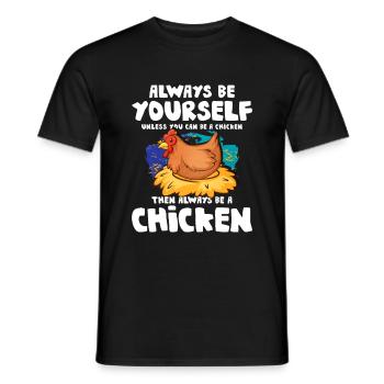 Poulets - T-shirt homme - noir - Devant - AI Model Male 178 light (178cm)