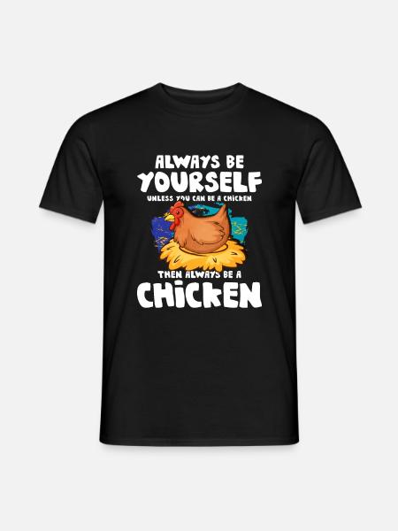 Hühner - Männer T-Shirt - Schwarz