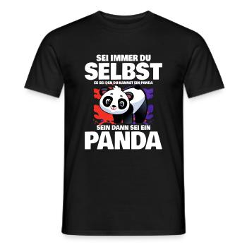 Lustiges Panda Outfit - Männer T-Shirt - Schwarz - Vorne - AI Model Male 178 light (178cm)