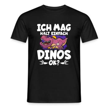 Ich Mag Halt Einfach Dinos Ok - Männer T-Shirt - Schwarz - Vorne - AI Model Male 178 light (178cm)