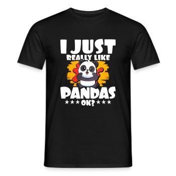Panda - Men's T-Shirt - black - Front - AI Model Male 178 light (178cm)