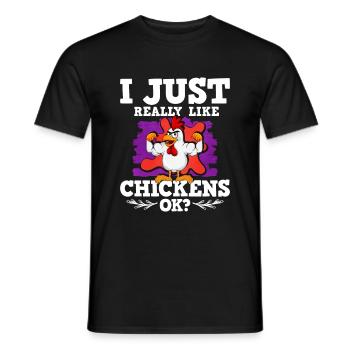 Poulets - T-shirt homme - noir - Devant - AI Model Male 178 light (178cm)